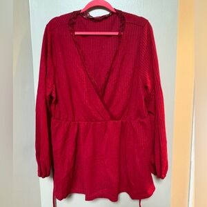SHEIN | Women’s Plus Red Babydoll Top | NWOT